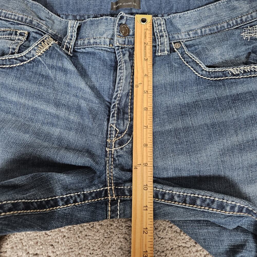 Silver Jeans Men's 36X32 Blue Zac Relaxed Straight Casual Denim Modern Western - Picture 8 of 11